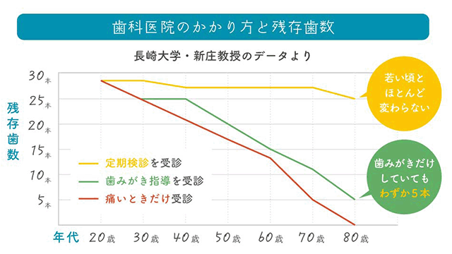 歯科医院のかかり方と残存歯数